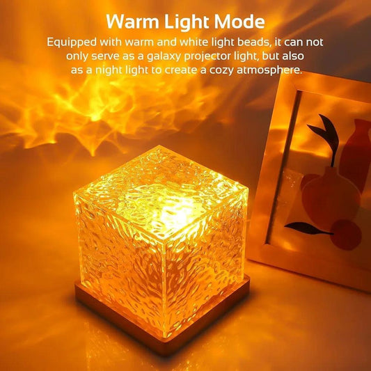 Cute 16 Color Rotating Ocean Night Lamp with Remote | Northern Lights for Room, Lobby, Bathroom