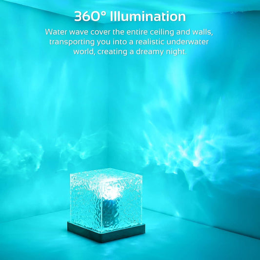 Cute 16 Color Rotating Ocean Night Lamp with Remote | Northern Lights for Room, Lobby, Bathroom