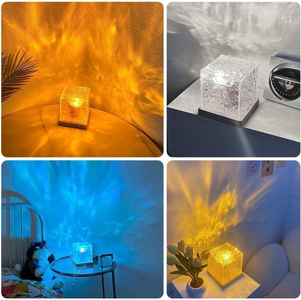 Cute 16 Color Rotating Ocean Night Lamp with Remote | Northern Lights for Room, Lobby, Bathroom